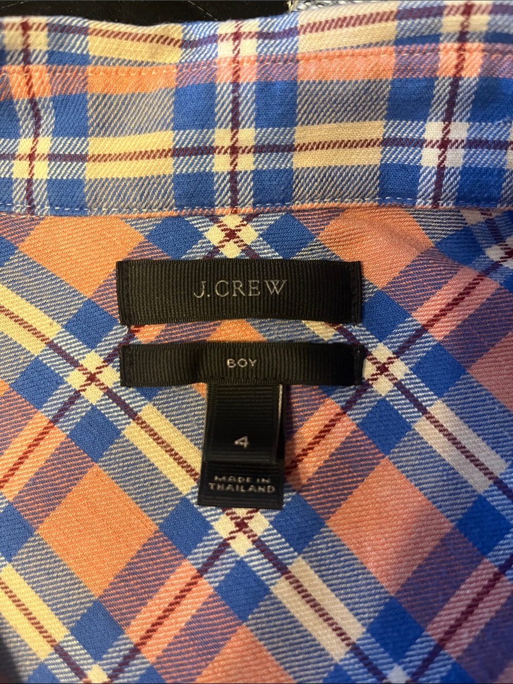 🌸2/20 J.Crew “The Boy Shirt” Pink Plaid 100% Cotton Preppy Coastal Size 4 - Picture 3 of 9